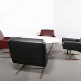 Lot de 4 fauteuils Wilkhahn Flexor et une table basse par Georg Leowald