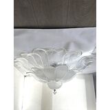 Contemporary Modern Transparent and Sanded "Petals" Glass Flus