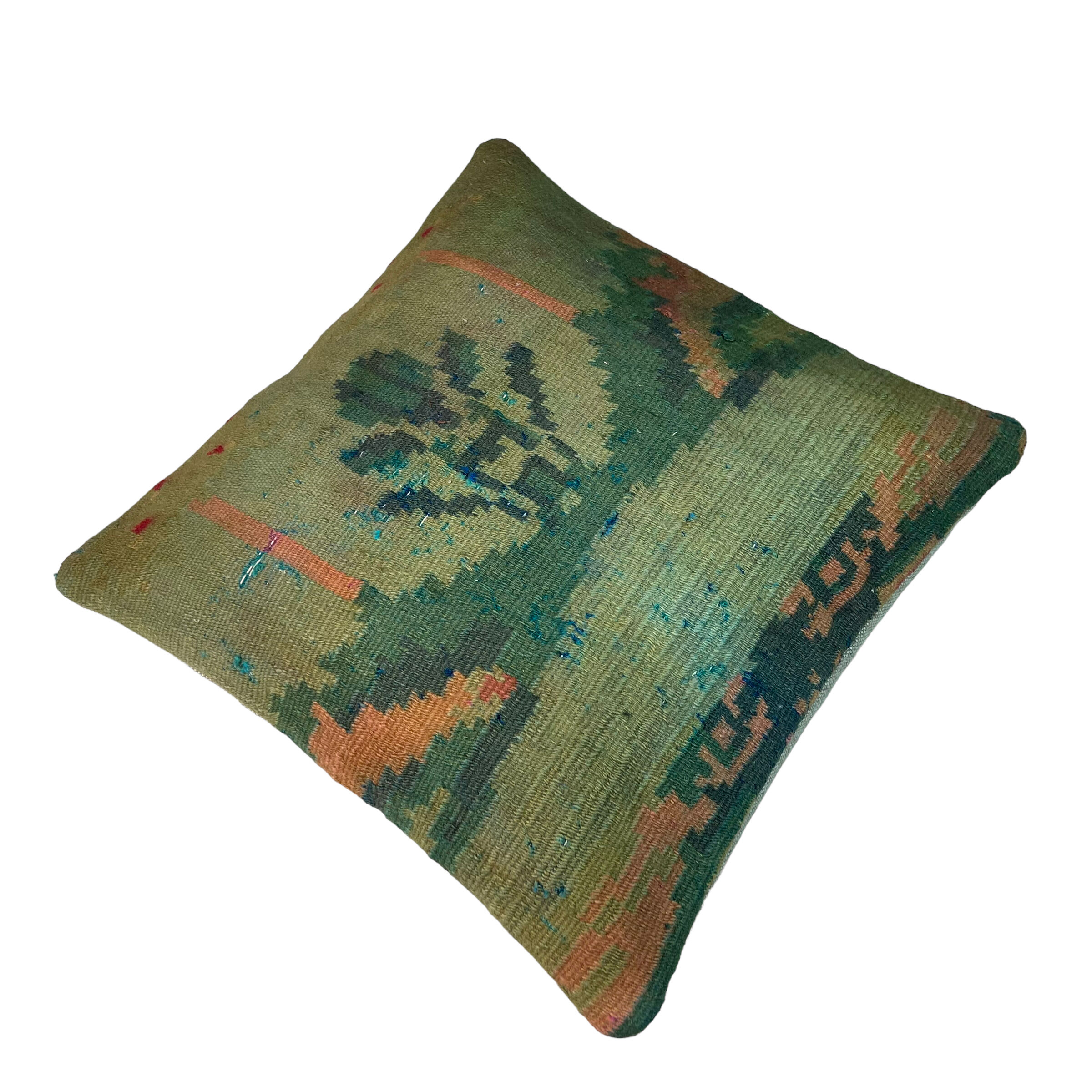 Housse de coussin kilim turc vintage, 40 x 40 cm