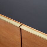 Enfilade vintage en teck et laiton - Années 70