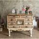 Commode peinte au décor fleuri