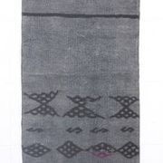 Tapis de couloir vintage gris et noir 2x8, 72x255 cm