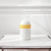 Set of vintage boxes for the bathroom, space age design, faience.
