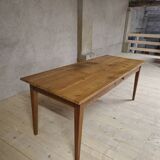 Table de Ferme rustique en merisier massif 19éme - 1m91.5