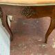 Louis XV style ceremonial desk, 19th century fawn leather top