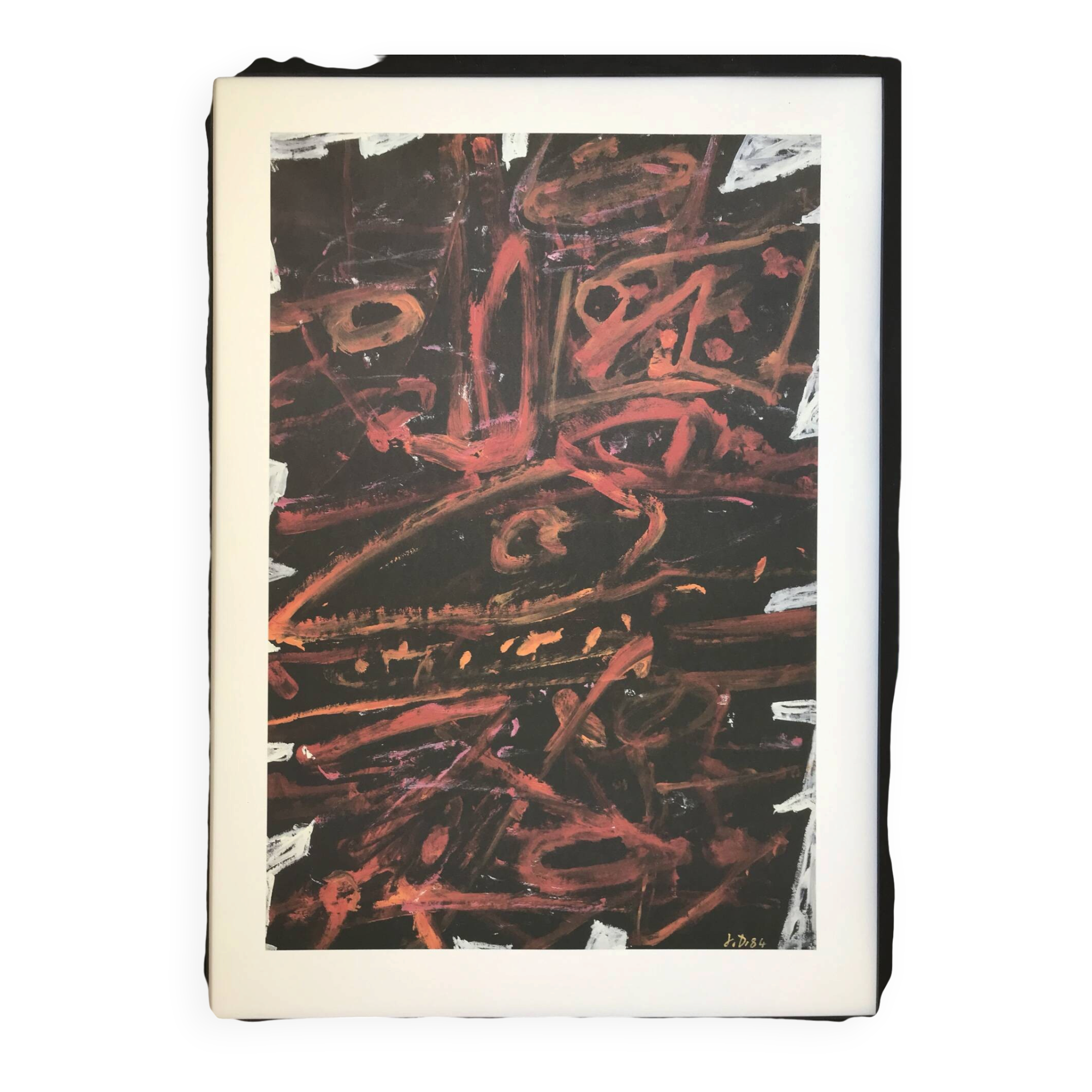 Lithographie originale de jean dubuffet signée et encadrée