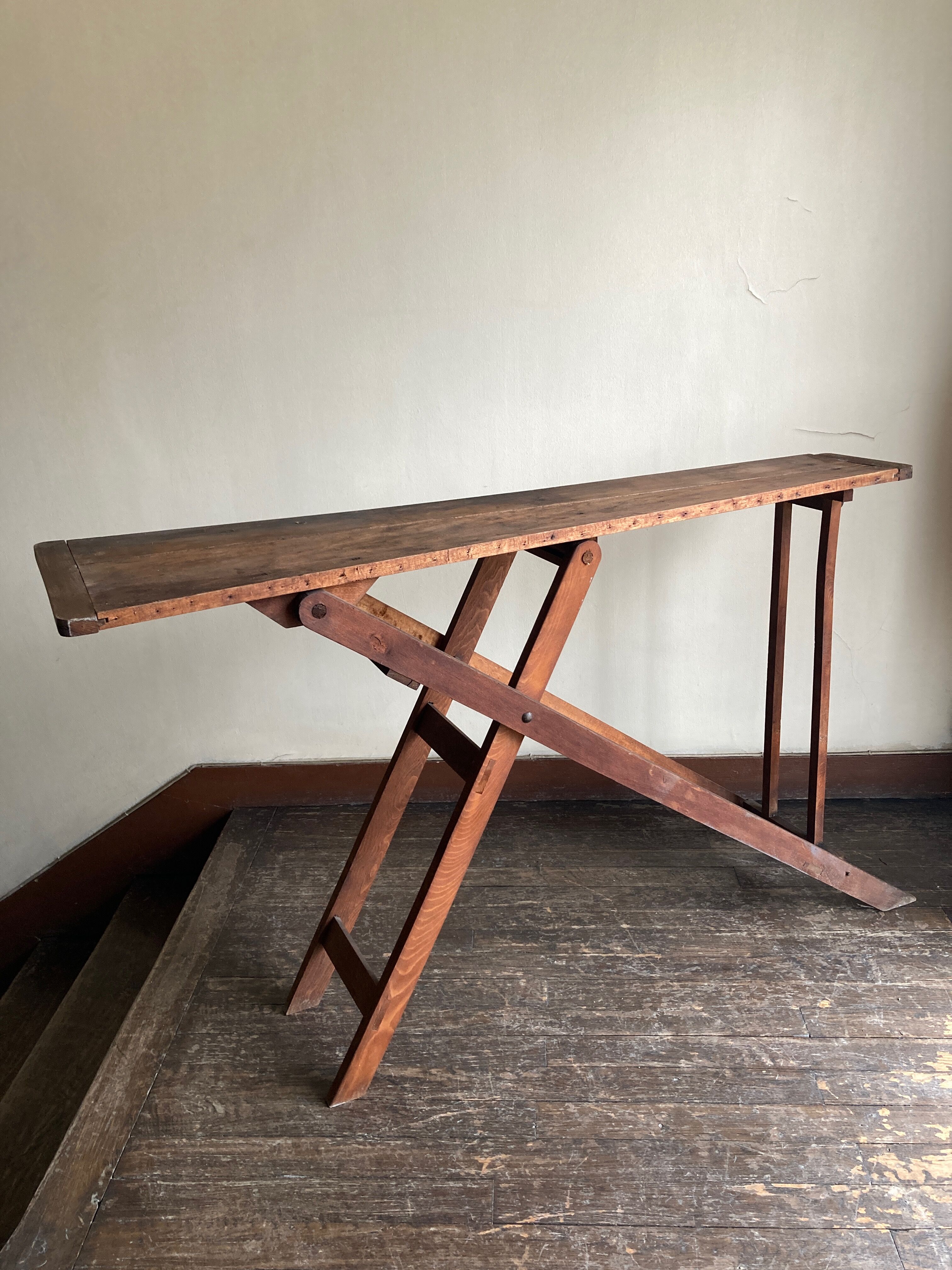 1900 folding ironing console table
