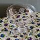 3 Art Deco Champagne Coupes in Engraved Crystal with Daisies