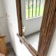 Pair of large vintage bamboo mirrors, 1970s