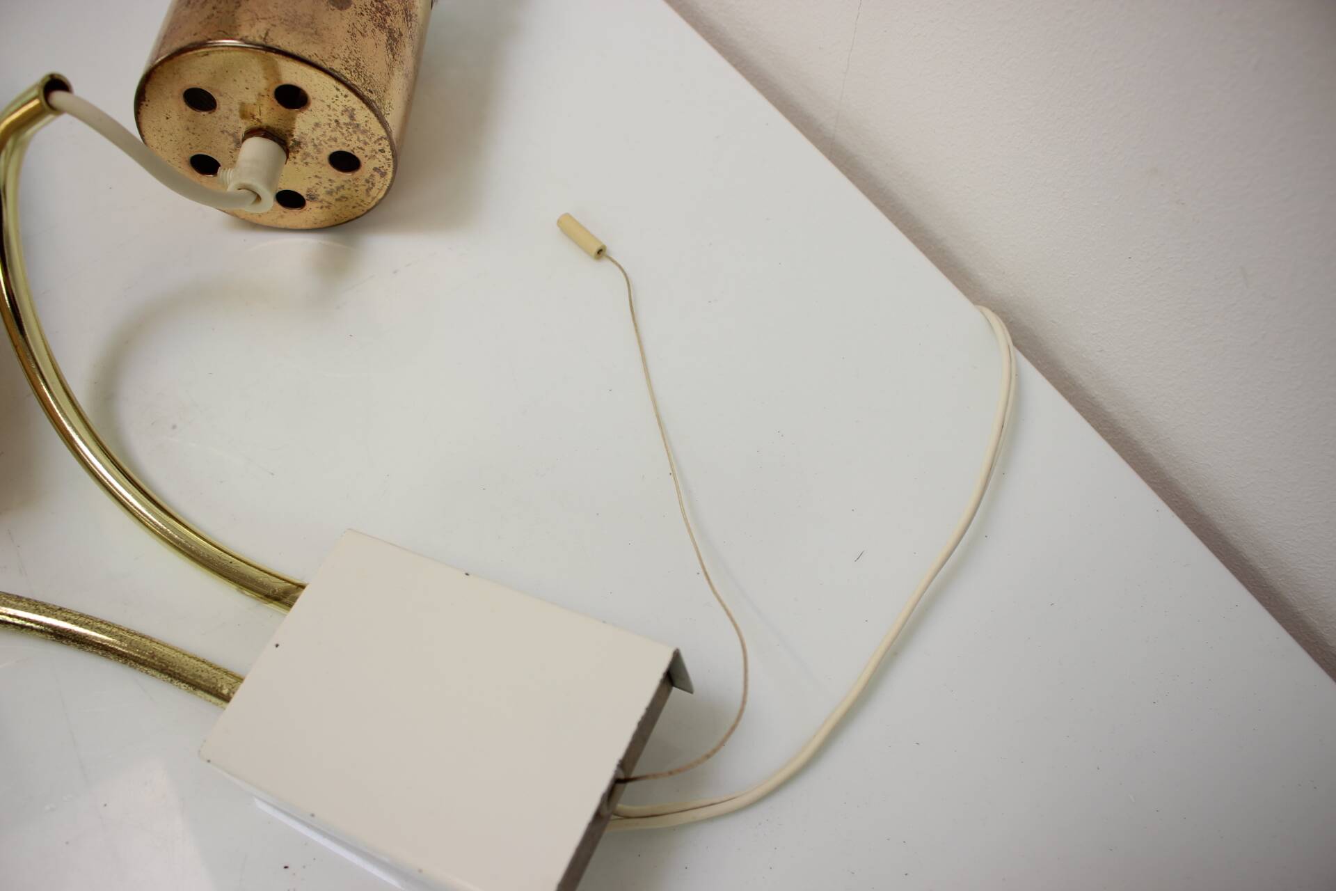 Midcentury Brass Wall Lamp, Germany, 1970s