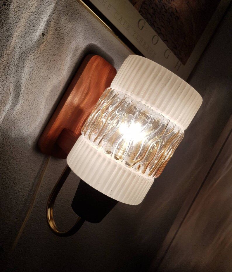 1970s amber glass applied