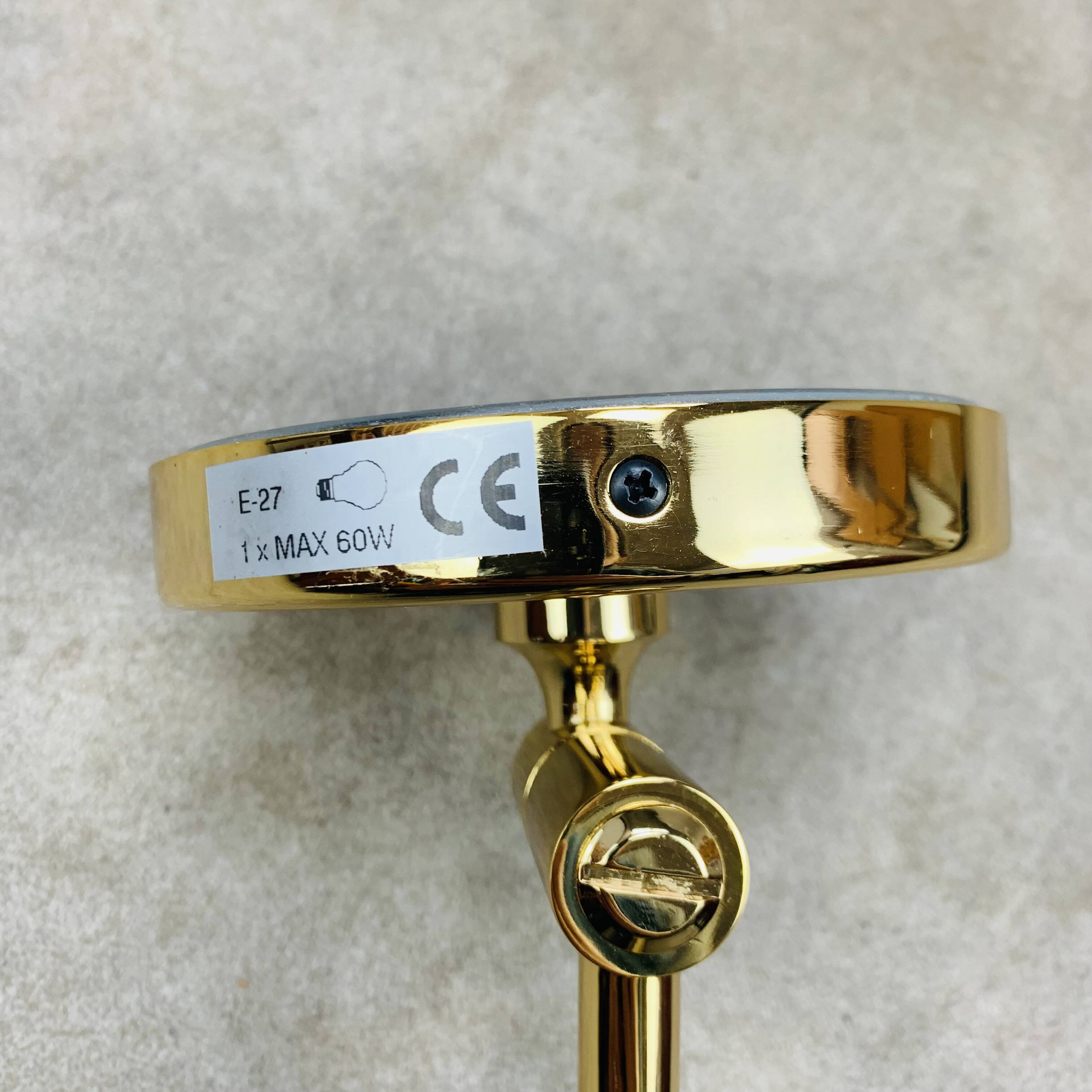 5 gold LED wall lights by LedsC4 in brass