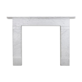 Crossover of Carrara marble fireplace mantle Georgian