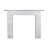 Crossover of Carrara marble fireplace mantle Georgian