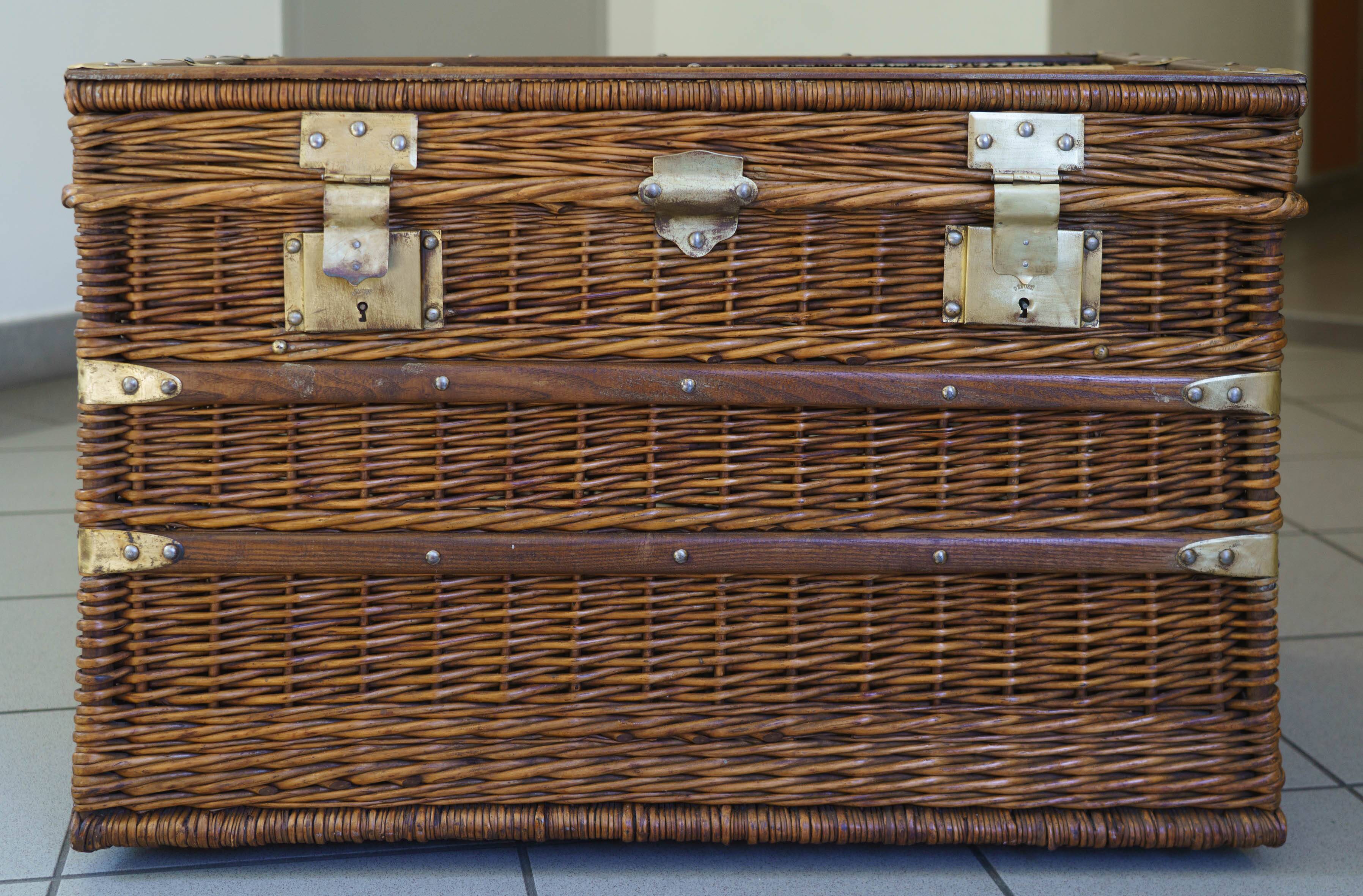 early 20th century wicker trunk