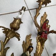 Paire d’applique au chinois en bronze 19ème