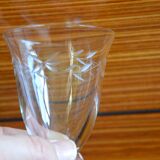 Set of 6 wine glasses with stylized branch motif