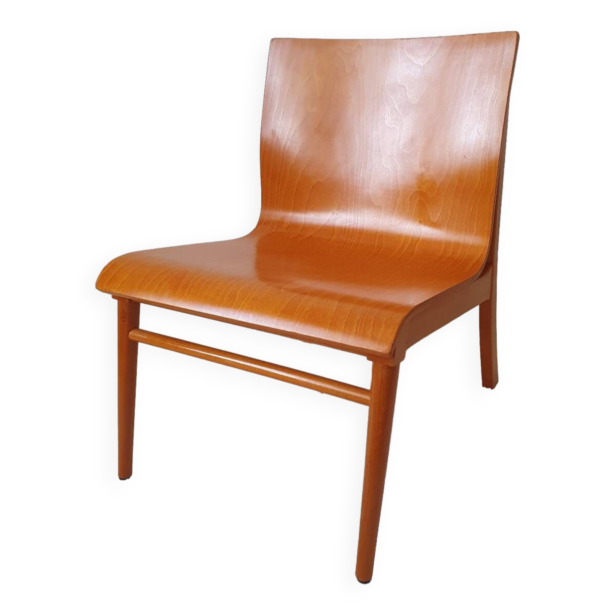 Scandinavian armchair in curved wood