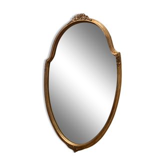 Beveled ice gilded mirror, 66x43 cm