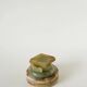 Vide-poche en onyx, forme carreau, vert et marron, 1970