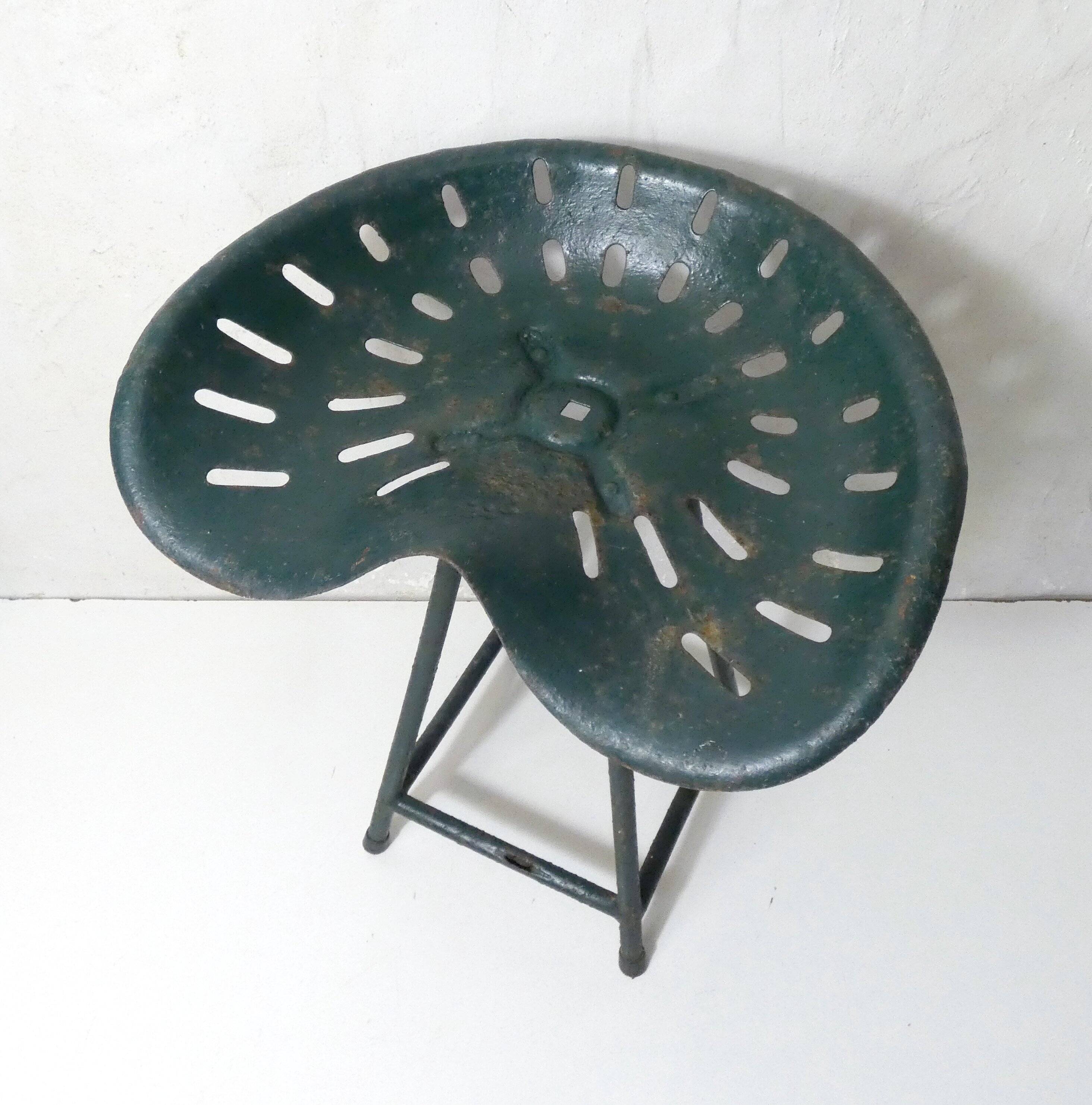 Old tractor seat stool
