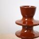 Modern brown colored ceramic candle holder