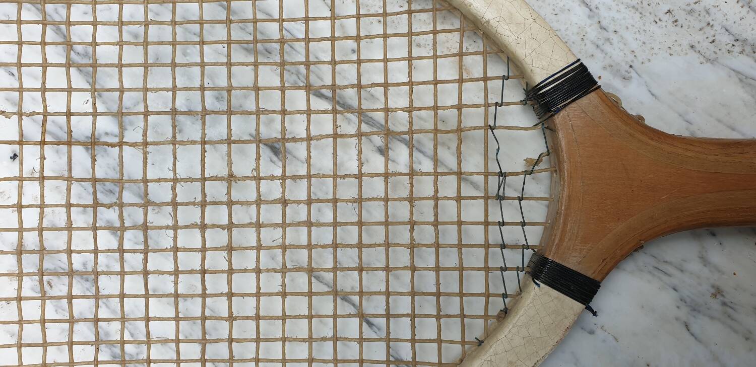 Pair of old tennis rackets circa 1930