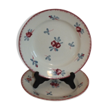 Duo d'assiettes plates Sarreguemines service Danube