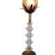 Art Deco crystal floral lamp