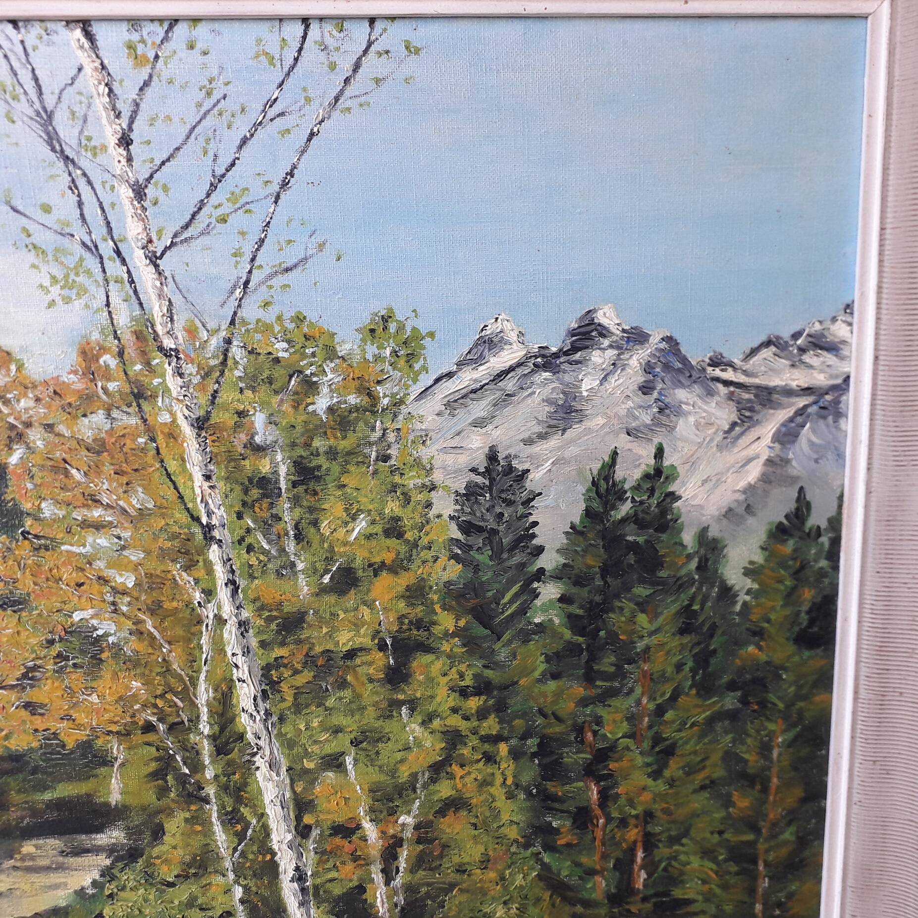 Tableau peinture huile sur toile