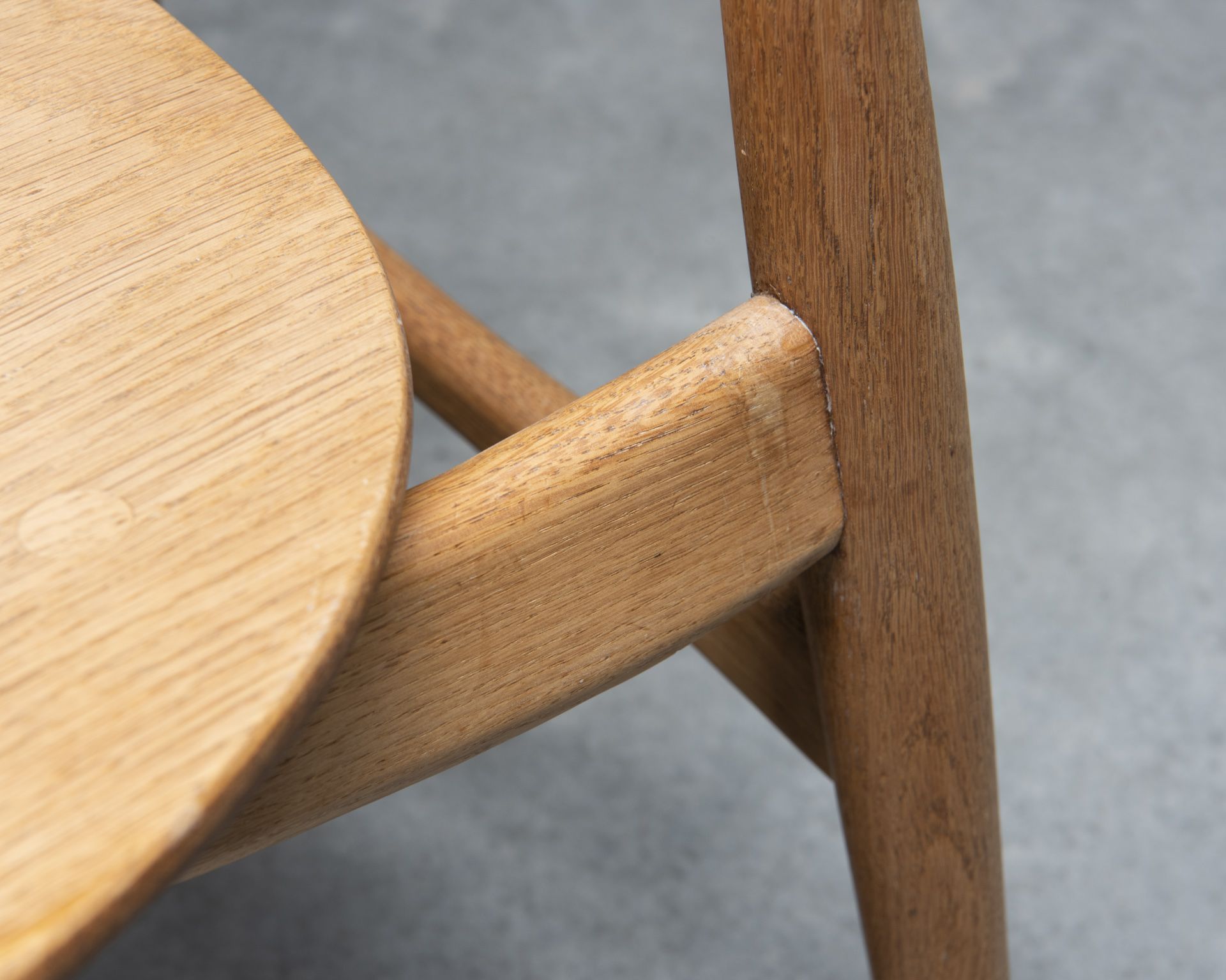 Set of 3 Chairs CH33 Hans Wagner, Carl Hansen & Søn, 1950s, Denmark