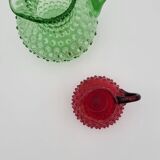 Pair of diamond point decanters