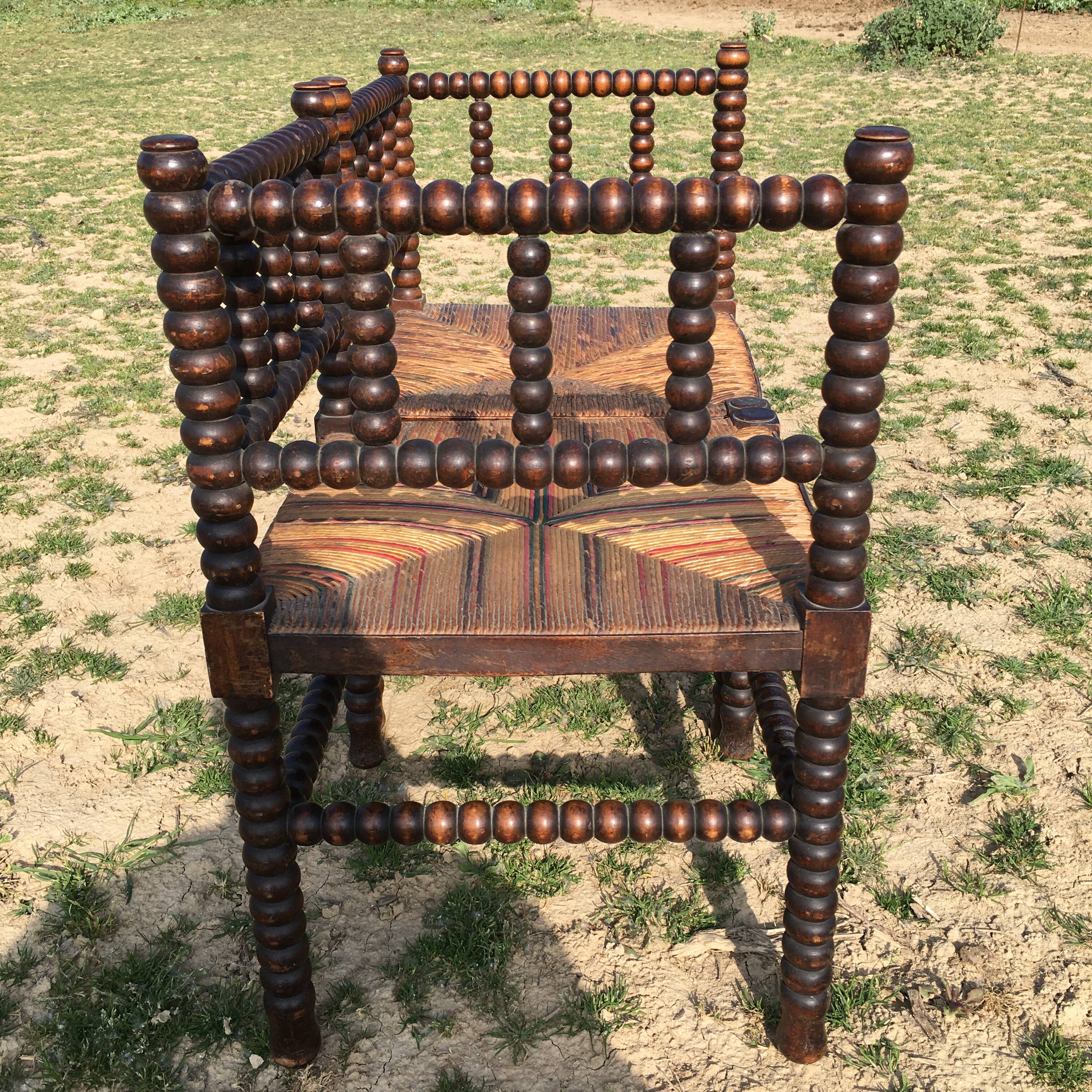 Pair of mulched corner chairs 1930