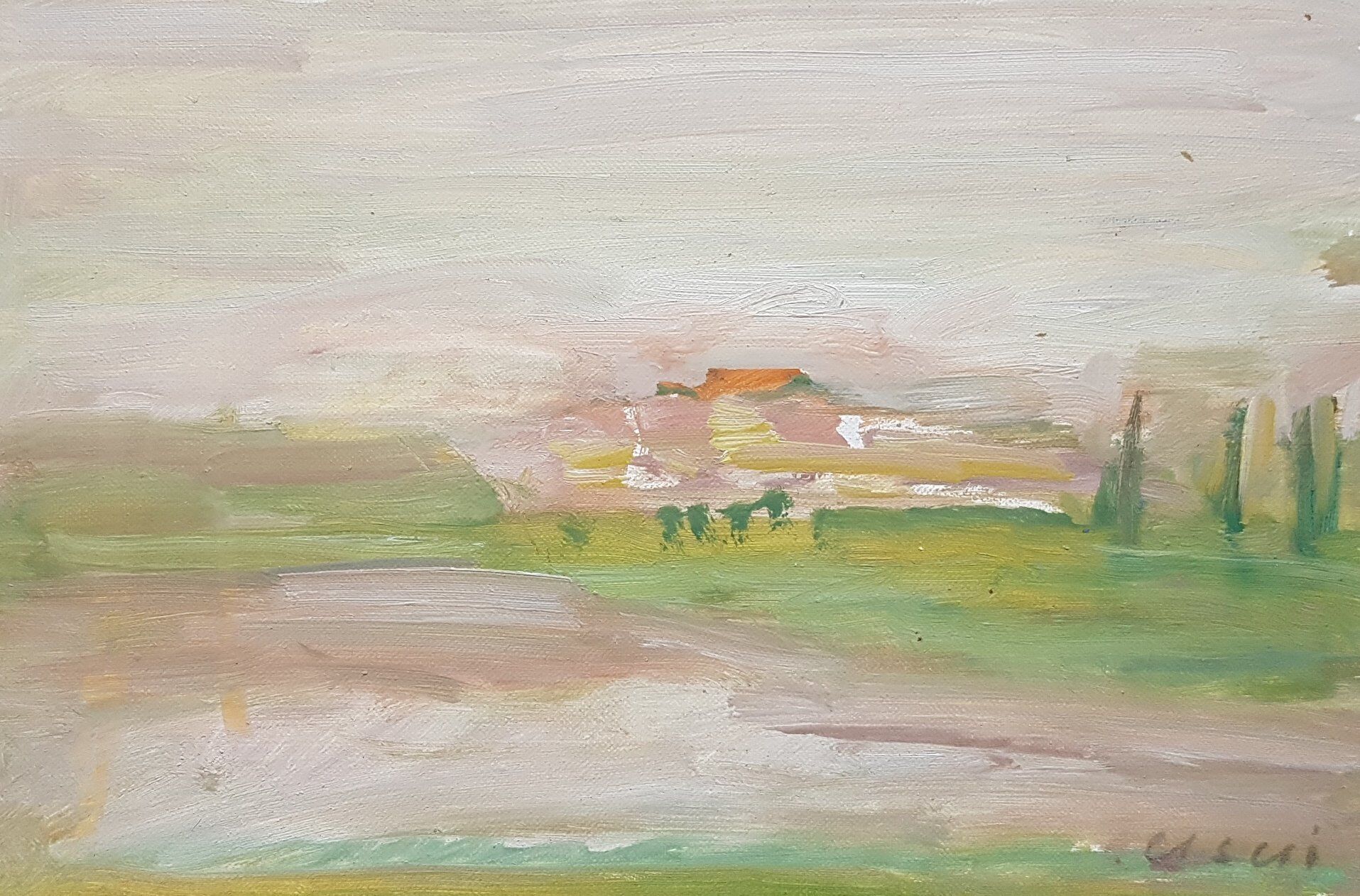 Painting Nagao Usui "Landscape"