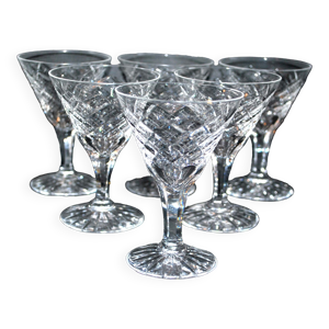 Série de 6 verres à - cristal