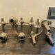 Set of 5 modular candlesticks variant NAGEL BMF vintage 1970