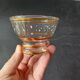 6 vintage champagne glasses from the 50s with gold trim and white stars