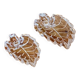 Pair of vintage leaf-shaped glass bowls from the 1970s.