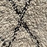 Long Berber hallway carpet Beni Ourain in wool 110x310 cm