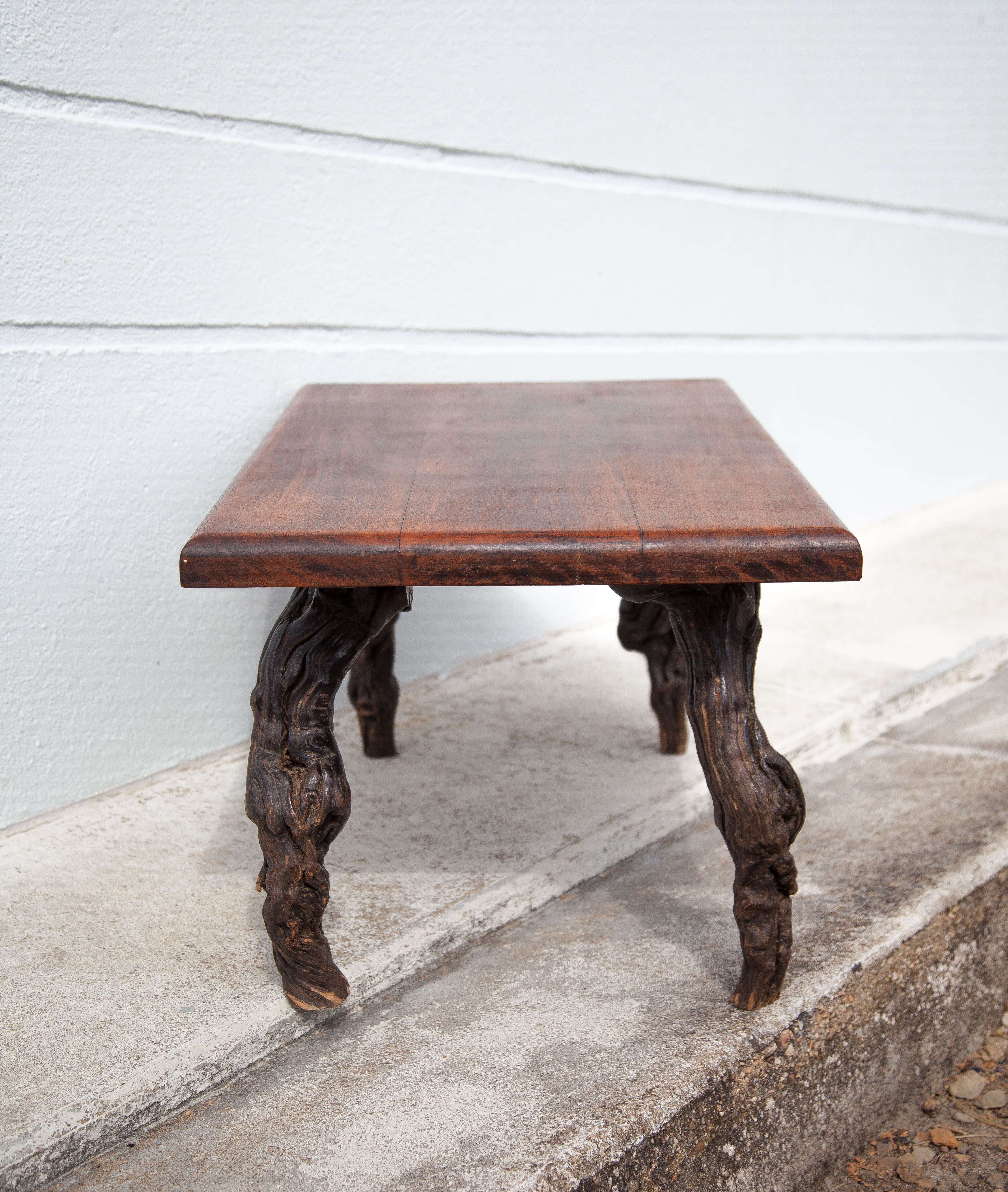 Coffee table vines and vintage wood