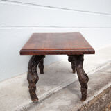 Coffee table vines and vintage wood