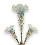 Tulip tree centerpiece in opalescent glass and bronze nineteenth