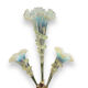 Tulip tree centerpiece in opalescent glass and bronze nineteenth