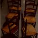 Rustic straw chairs spanish 60s