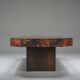 Vintage copper coffee table by Bernhard Rohne, 1970s