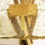 Console table in exotic wood with resin top, 1990s