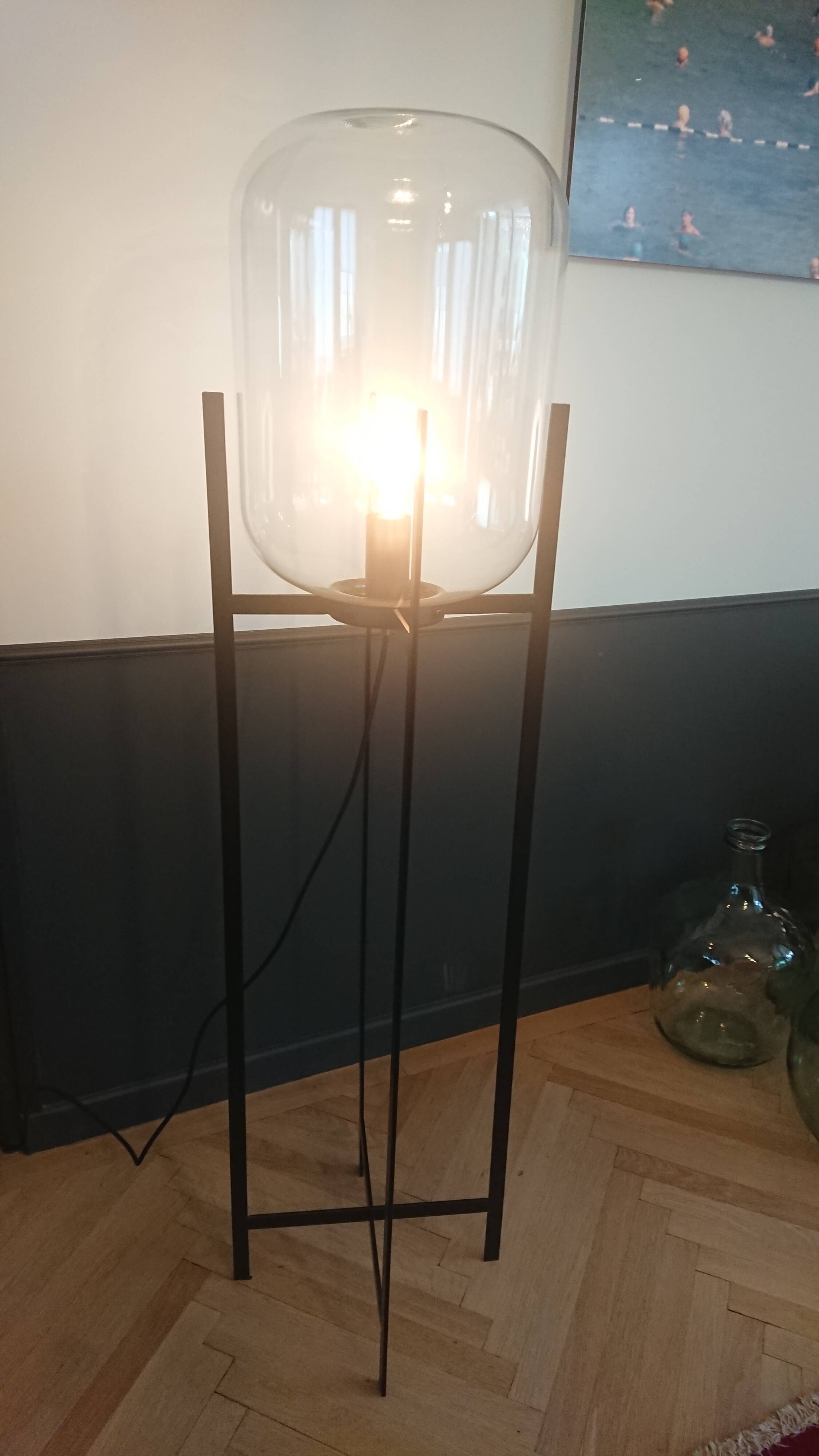 Glass globe lamppost