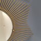 Large golden starry sun mirror vintage 70s 68cm