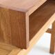 Minimalist mid-century phone / reading bench, oak, Danish modern design, 1960s / 1970s