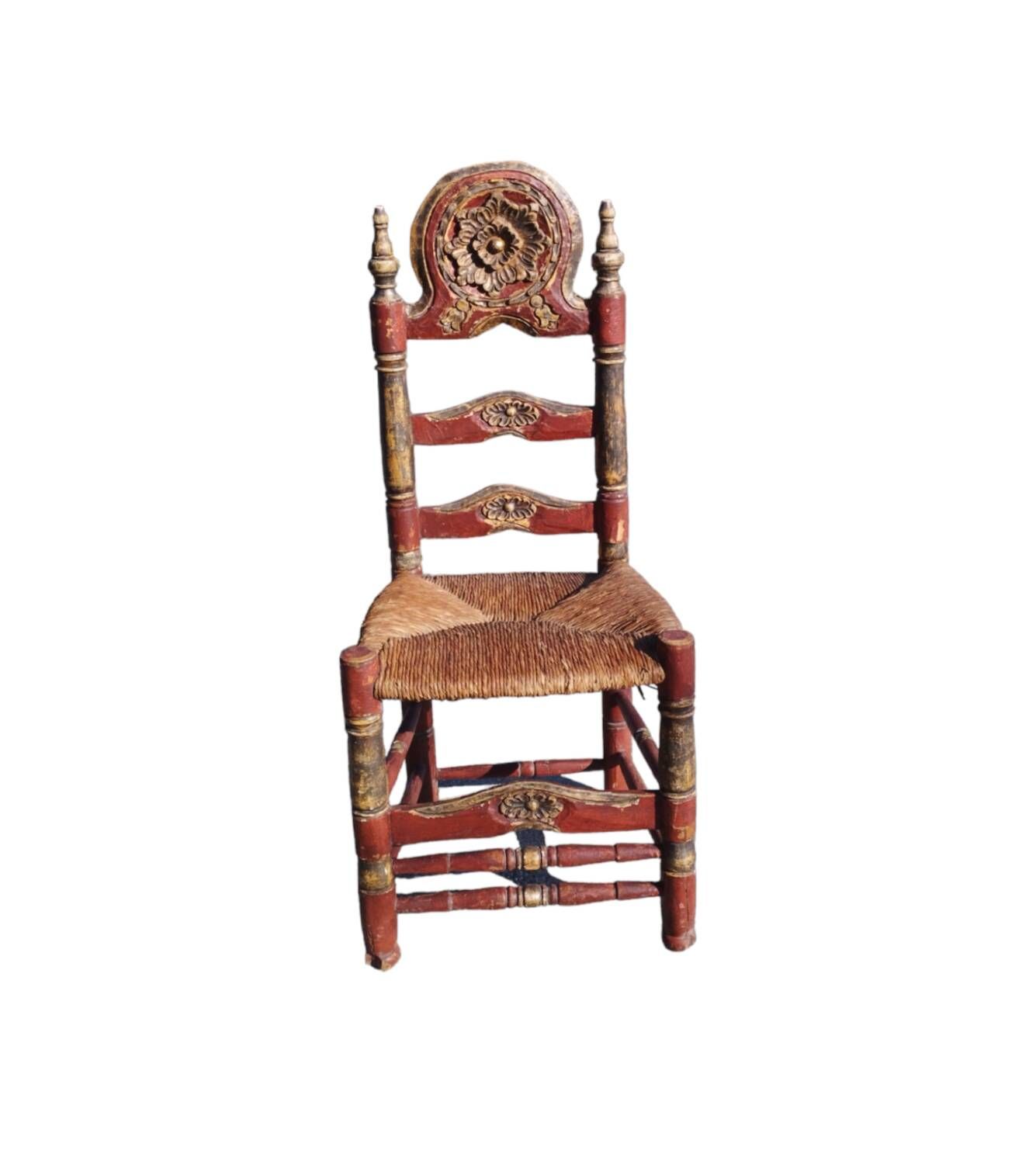 Polychrome throne